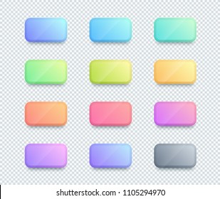 Vector 3d Box Colorful Text Box Banner Elements Set of 12