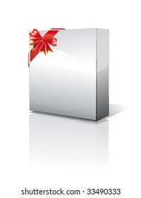 VECTOR 3D Box with reflection, Shadow and space for text or image
