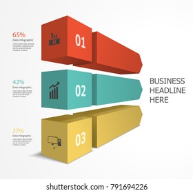 vector 3d business creative diagram banner. Business template for presentation, first page cover brochure