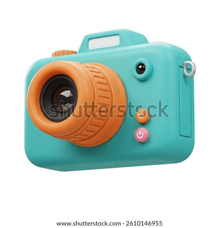 Vector 3D camera icon, no background, transparent 