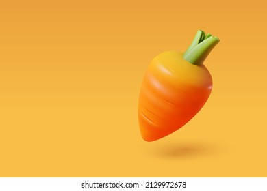 Vector 3d of Carrot, Fresh vegetable concept. Eps 10 Vector