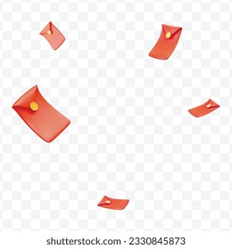 vector 3d chinese new year lucky money envelope illustration colletion.