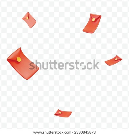 vector 3d chinese new year lucky money envelope illustration colletion.