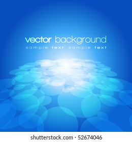 Vector 3D Circle On The Blue Background With Text