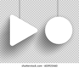 Vector 3d Circle Triangle Frames With Transparent Shadows