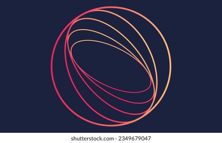 Vector 3D circular pink gradient background lequid shape pattern background web page design