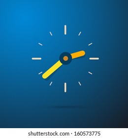 vector 3d clock on blur abstract background 