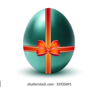 Vector 3d Color Egg with Bow