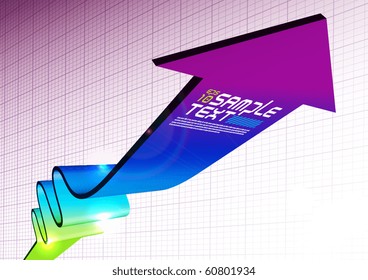 Vector 3D Colorful Graph