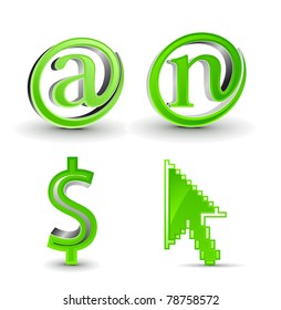 vector 3d computer icon design.
