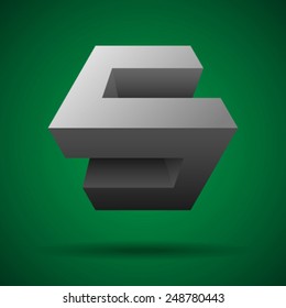 Vector 3D cube logo design template