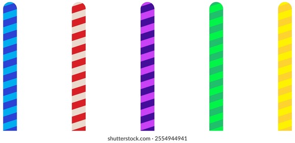 Vector 3d design rendering of candy circle cane frame Candy cane frame Christmas decoration 3d rendering icon