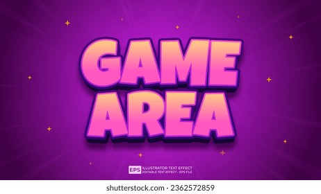 Vector vector 3d editable game arena text effect font