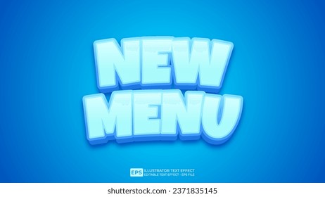 Vector vector 3d editable new menu text effect font