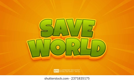 Vector vector 3d editable save world text effect font