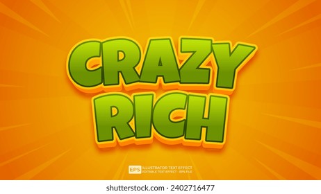 Vector 3d editable text effect font