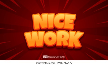 Vector 3d editable text effect font