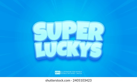 Vector 3d editable text effect font