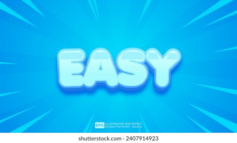 Vector 3d editable text effect font