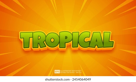 Vector 3d editable text effect font.