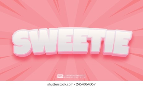 Vector 3d editable text effect font.
