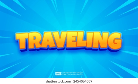 Vector 3d editable text effect font.