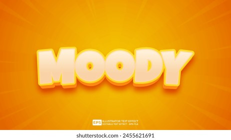 Vector 3d editable text effect font.