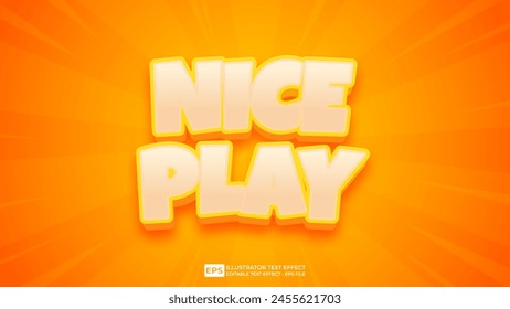 Vector 3d editable text effect font.