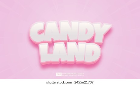 Vector 3d editable text effect font.