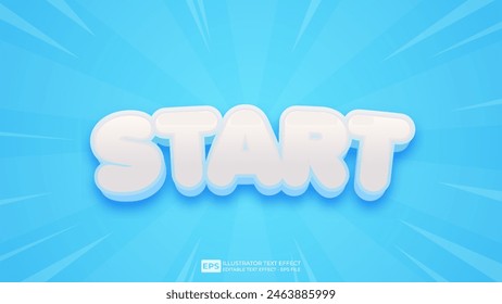 Vector 3d editable text effect font.