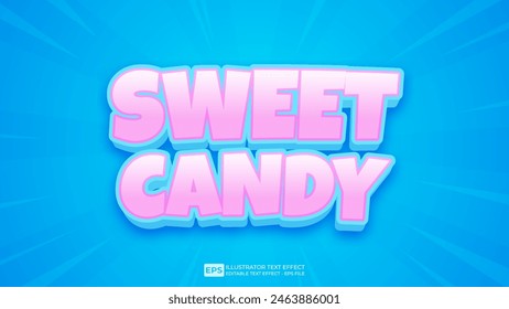 Vector 3d editable text effect font.