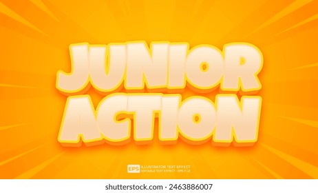 Vector 3d editable text effect font.