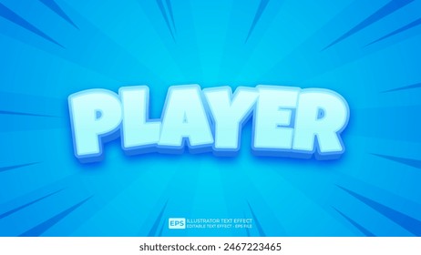 Vector 3d editable text effect font.