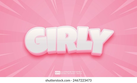 Vector 3d editable text effect font.