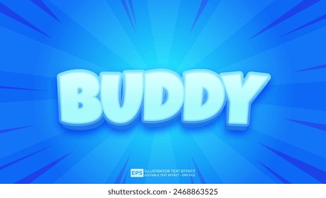 Vector 3d editable text effect font.