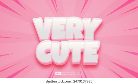 Vector 3d editable text effect font.