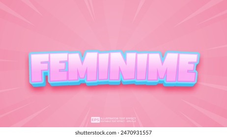Vector 3d editable text effect font.