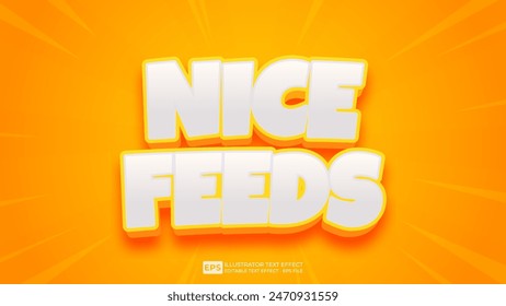 Vector 3d editable text effect font.