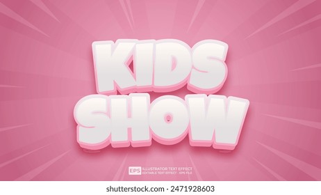 Vector 3d editable text effect font.