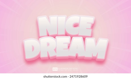 Vector 3d editable text effect font.