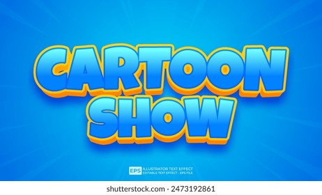 Vector 3d editable text effect font.