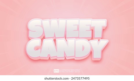 Vector 3d editable text effect font.