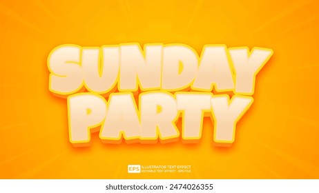 Vector 3d editable text effect font.