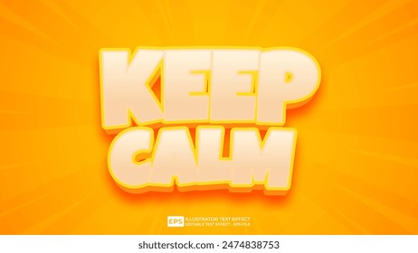 Vector 3d editable text effect font.