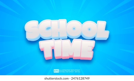 Vector 3d editable text effect font.