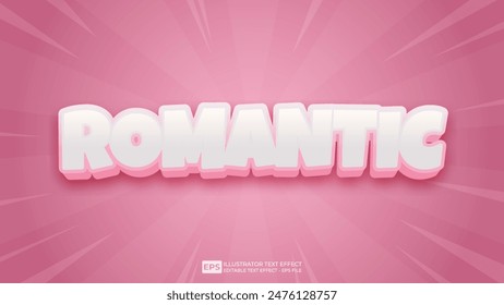 Vector 3d editable text effect font.