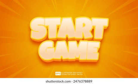 Vector 3d editable text effect font.