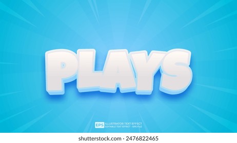 Vector 3d editable text effect font.