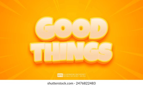 Vector 3d editable text effect font.