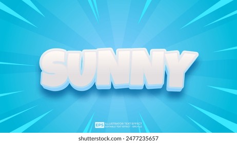 Vector 3d editable text effect font.